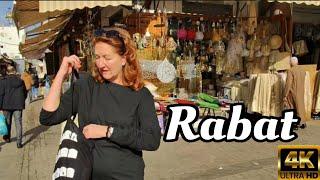 Rabat Morocco | Evening walk 2025 | Walking tour 4k | A Walk in Rabat