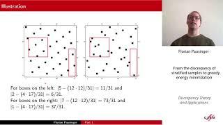 Florian Pausinger: From the discrepancy of stratified samples togreedy energy minimization