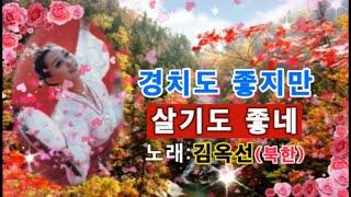 한국·연변(조선족)노래는 많이 들었는데...와~진짜 듣기 좋네! 조선(북한) 미녀가수 김옥선 노래 '경치도 좋지만 살기도 좋아' 편집해 올렸습니다!