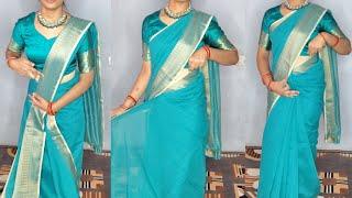 How to make perfect pleats in cotton saree draping tutorial for beginners