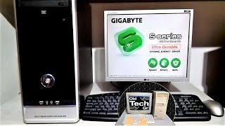 Gigabyte PC Intel E8400 Socket 775 Geforce 7600GS Start Windows XP 32bit in year 2023 - Short Video