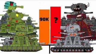 KV-44M Power levels battle. cartoon about tanks