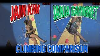 Jain Kim VS Janja Garnbret - Climbing Comparison