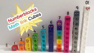 Lets Build and Learn Maths with The Numberblocks 1-10 Math link Cubes Playset.