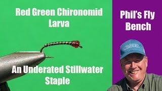 Red Green Chironomid Larva-Phil Rowley Fly Tying