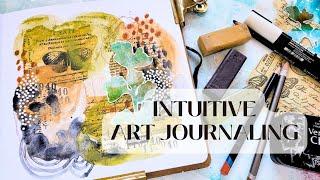 Abstract and Intuitive Art Journaling with Derwent XL Blocks and Collage