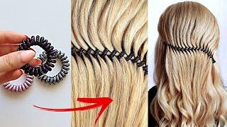  Easy Hair HACK using SPIRAL HAIRBAND || trending hairstyle || party UPDO #shorts