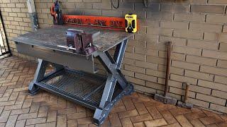 I make an Industrial-Style Heavy-Duty Steel Workbench and Welding Table.