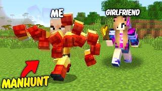 Minecraft Manhunt With My Girlfriend But, I Become a One Punch Man...