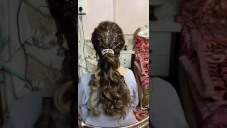 How To Curl Hair  | Easy Party Hairstyle For Long Hair | Party Hairstyle Ideas  | Glitter On Hair