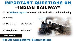 Indian Railways MCQ's | Indian Railways GK | Indian Railway MCQ Questions Answer