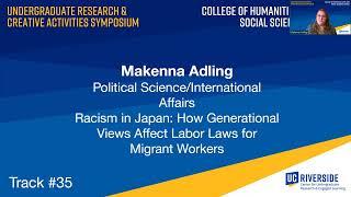 UCR Undergraduate Completed Research (2024): Makenna Adling