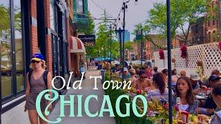 [4K] Chicago Walking Tour 2024 | Old Town Chicago | Summertime in Chicago | Zanies | Virtual Tour