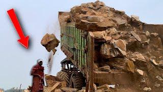 DANGEROUS Rocks ️ "BIGGEST Stone Crusher in the World | Extreme Powerful Rock Crushing Machine!"