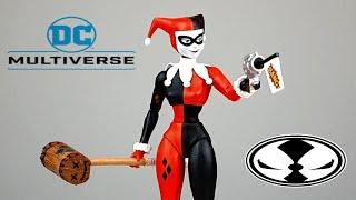 DC Multiverse Harley Quinn McFarlane Toys close up view | Comic Toy Hunter