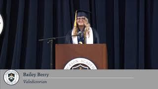 Bailey Berry 2023 Jackson Academy Valedictorian Speech