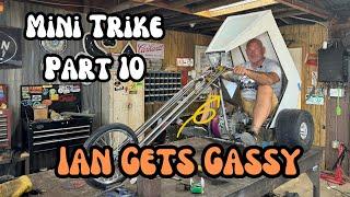 Mini Trike Part 10: Ian Roussel Mounts The Gas Tank And Uses A Viewers Suggestion In The Design 