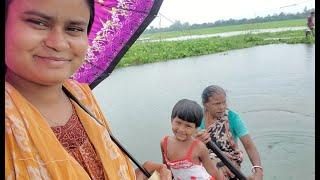 Where did we take the boat when it rained today / Village Vloger  Nupur.