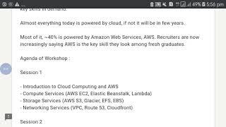 Cloud Computing using AWS | Tathastu Workshop | Twowaits