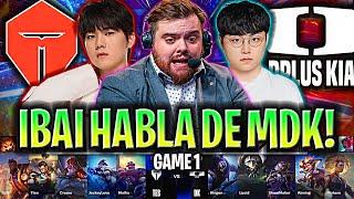 IBAI HABLA DE MDK CASTEANDO MUNDIAL! | TES vs DK Game 1 WORLDS SWISS STAGE 2024 IBAI ESPAÑOL