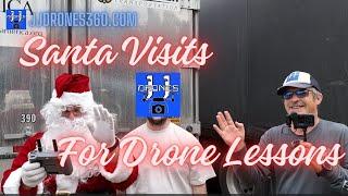 Santa Visits JJDrones for a Drone Lesson at a Truck Stop!