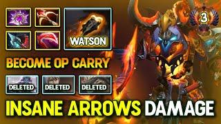 INSANE ARROWS DAMAGE CARRY By WatsonGOD Clinkz Desolator + Daedalus Build 7.37c DotA 2