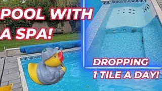 POOL With a combined spa! Dropping 1 tile every day!