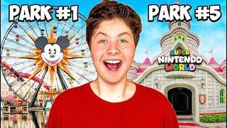 I Went to 5 Theme Parks In 24 Hours!