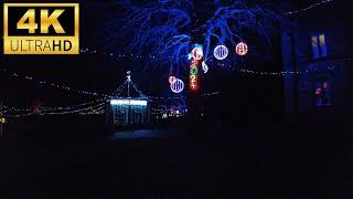 Burley In Wharfedale Village Christmas Lights 2024 Yorkshire Dales Walking Tour England UK 4K 