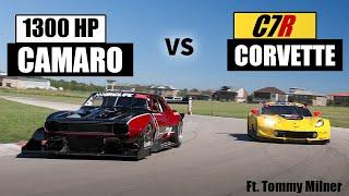 Can a 1300hp Time Attack Camaro BEAT the C7R Corvette?!