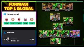 TOP 1 FORMATION IN THE WORLD USED BY NIKITOS-LIP1 (RANK 1) | EFOOTBALL LEAGUE DREAM TEAM