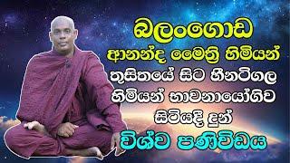 බලංගොඩ ආනන්ද මෛත්‍රි හිමියන් තුසිතයේ සිට හීනටිගල හිමියන් භාවනායෝගිව සිටියදී දුන් විශ්ව පණිවිඩය