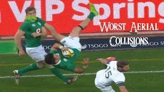 Worst Rugby Aerial Collisions  Worst Aerial Challenges  HD