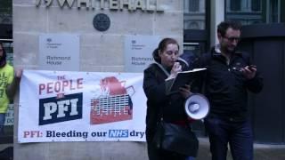 LUCY REYNOLDS PFI Walking tour outside dept. of Health occupy democracy 4MAY15