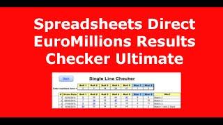 @Spreadsheetsdir Spreadsheets Direct - EuroMillions Results Checker Ultimate Excel Spreadsheet