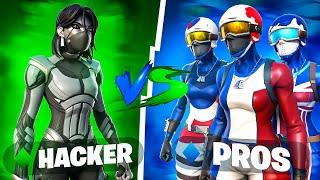 1 Cheater vs 3 Fortnite PROS… (whos better?)