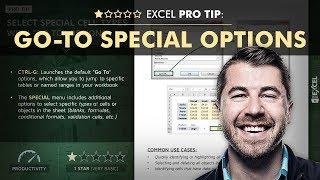 EXCEL PRO TIP: "Go To" Special Options