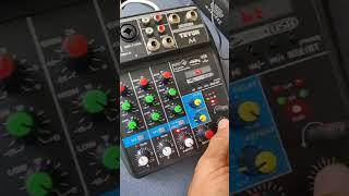 Mezclador, mixer de sonido de 4 canales, consola mezcladora de Audio, Bluetooth y USB