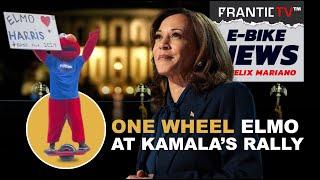 One Wheel Elmo Crashes Kamala Harris Rally at the Ellipse in DC