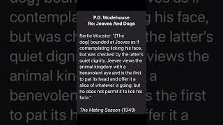 Jeeves And The Face-Licking Dog! #shorts #wodehouse