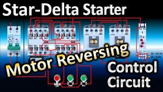 Star Delta Starter with Motor Reversing Option / Reversing of Induction Motor / Control Circuit