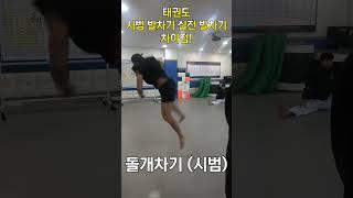 발차기 폼 미쳤다..태권도 시범 발차기vs실전 발차기 #shorts
