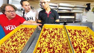 Street Food in Iran - INSANE 10,000 Person FACTORY Tour + BEST Iranian Food in Tehran, Iran!!!