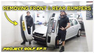 How To Remove Front & Rear Bumpers on VW Golf Mk5 - Project Golf Ep.11