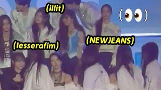 NewJeans reaction to Lesserafim, Illit, Aespa, Kiss of Life.. at Golden Disc Awards 2025