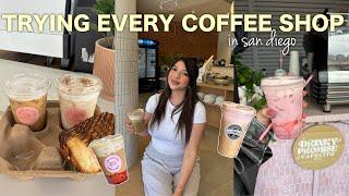 TRYING EVERY COFFEE SHOP IN SAN DIEGO the best coffee shops + drinks, aesthetic, week of cafes!
