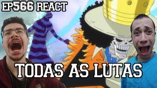 TODAS AS LUTAS CHEGANDO AO FIM - One Piece Episódio 566 REACT