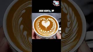 웨이브 하트 라떼아트 wave heart latte art