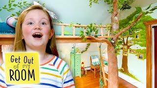 Indoor TREEHOUSE Room Transformation! | Get Out Of My Room | Universal Kids