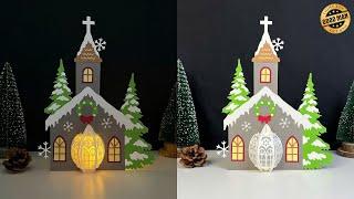 How To Make Paper Cut Lantern Church